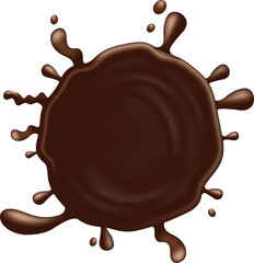 vector illustration of a chocolate splash