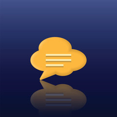 Chat bubble icon, conversation, conversation bubble illustration, suitable for messaging, chat, conversation, business, application and etc