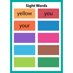 English Alphabet Sight word Page 21
