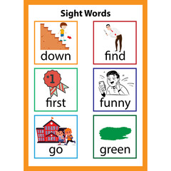 English Alphabet Sight word Page 02