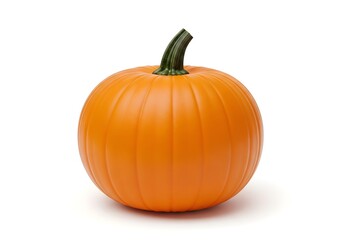 Obraz premium Orange Pumpkin on White Minimal Background