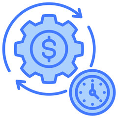 Efficiency Blue Icon