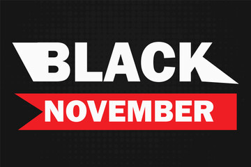 Flat design Black November
