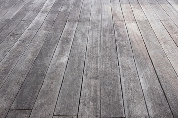Weathered wooden planks with visible grain and nail heads create textured background