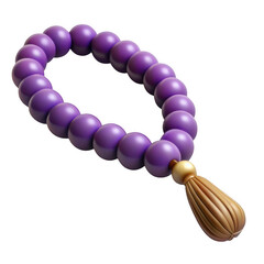 Obraz premium 3d purple prayer beads with tassel
