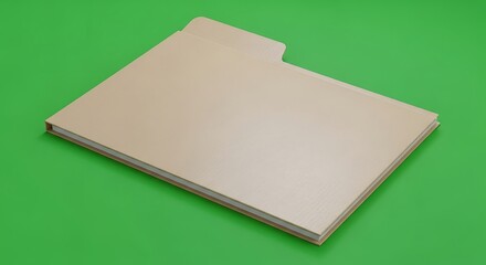 Fototapeta premium Folder Document on Green Background for Business and Office