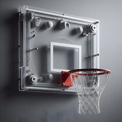Professional Wall-Mounted Basketball Goal for Indoor Sports.