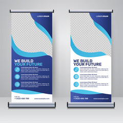 Corporate rollup or X banner design template