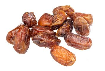 dried dates on an isolated background