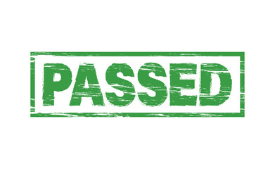 Passed Green Stamp Vector Illustration