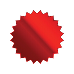 Red Star Sticker Blank Vector Illustration