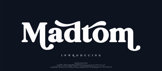 Madtom modern minimal flat alphabet capital letter logo design