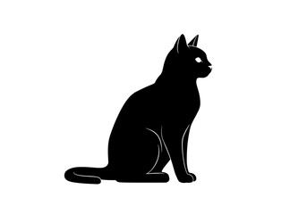 A minimalist cat vector for international cat day concepts
