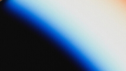 Smooth gradient spectrum with deep blue tones blending into soft white and warm orange edges. Minimal abstract design with a futuristic and calm atmosphere.