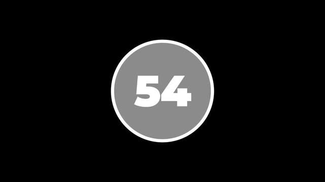 old vintage film style one minute 59 seconds to 0 seconds timer countdown animation