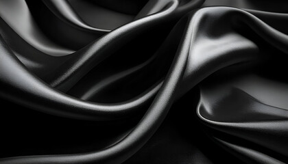 Obraz premium Black Silk Drape with Elegant Texture. (2)