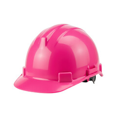 Fototapeta premium Pink Construction Helmet isolated On White Background