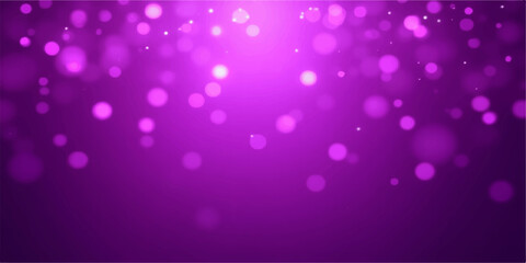 Abstract purple bokeh background with glowing lights and festive sparkle effects