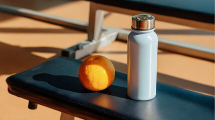 Gym Water Bottle With Orange