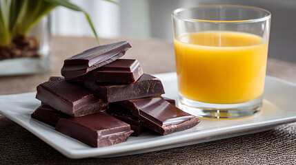 Orange Juice With Dark Chocolate