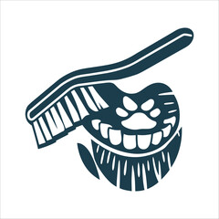 Pet Dental Care: Toothbrush Cleaning Teeth Teeth Cleaning A toothbrush cleaning a pet tooth