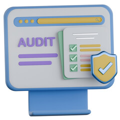 Security Audit Checklist 3D Icon Colorful Style