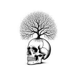 human skull sketch