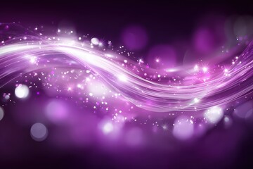 Obraz premium A vibrant abstract design featuring swirling purple tones, glowing lights, and soft sparkles, evoking a sense of flow and motion.