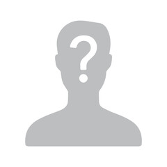 Profile male hidden icon