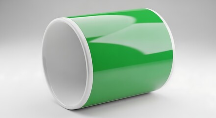 Green Ceramic Mug on White Background Studio Shot