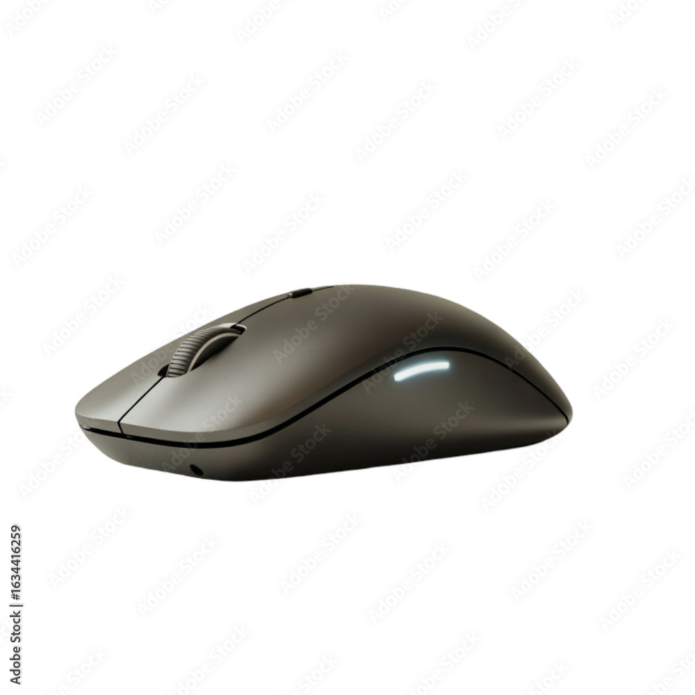 Fototapete sleek modern computer mouse with scroll wheel and illuminated accent on transparent background