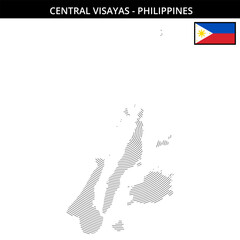 Central Visayas maps showcasing the Philippines flag