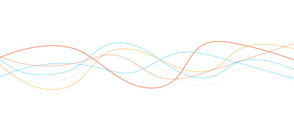 style abstract wave thin curved lines graphic for design