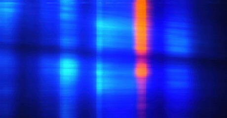 Obraz premium Abstract blue orange gradient. Vertical lines dominate composition. Blurred effect creates dynamic visual texture. Light plays key role.