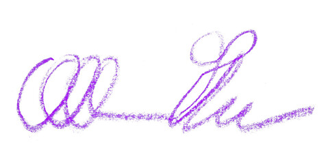 Purple pencil hand writing rhythm set on transparent background