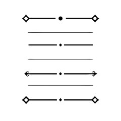 text dividers doodle set. Wedding decorative elements. Divider ornament, borders, floral, vintage line separators. Hand drawn vector illustration isolated on white background. Set page dividers.	