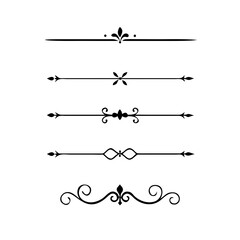 Wedding decorative elements. Divider ornament, borders, vintage line separators. Hand drawn vector illustration isolated on white background.gold ornament decorate frame border pattern Thai art	