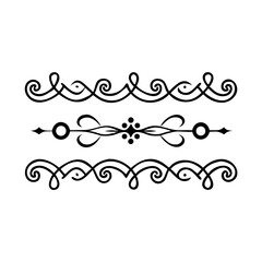 Set of Vintage decorative lines. text dividers. Line border. Lines separators, Borders, Vintage dividers, Underline elements. Divider set vector. Vector illustration.Line dividers.	