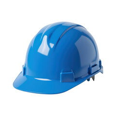 Blue Construction Helmet isolated On White Background