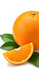 Juicy Orange Delight: Vibrant Citrus & Lush Greens