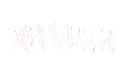 Pink pencil hand writing rhythm set on transparent background