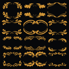 The Abstract Impression Vector Decorative Ornamental Frames Collection