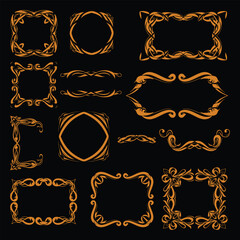 Pure & Simple Vector Decorative Ornamental Frames Collection