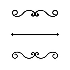 Set of Vintage decorative lines. text dividers. Line border. Lines separators, Borders, Vintage dividers, Underline elements. Divider set vector. Vector illustration.Line dividers.	