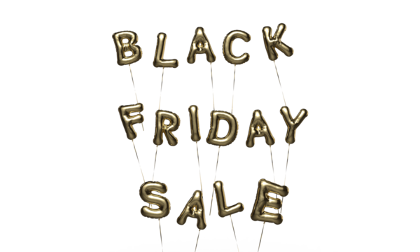Black Friday Sale text font balloon golden yellow orange color object black friday sale balloon golden shopping marketing retail store business discount price product advertisement november month sale