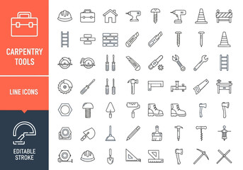 Naklejka premium Beach and summer vacation line icon set. A comprehensive collection of symbols for travel, seaside holidays, and tropical life.
