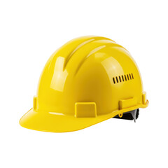 Yellow Construction Helmet isolated On White Background