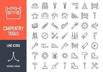 Fototapeta premium Beach and summer vacation line icon set. A comprehensive collection of symbols for travel, seaside holidays, and tropical life.