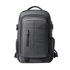 A padded camera backpack isolated on transparent background