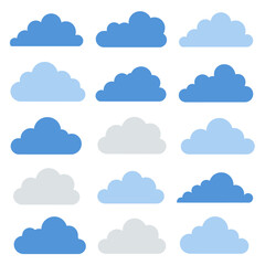 Cloudy Blue Sky with Various Cloud Types